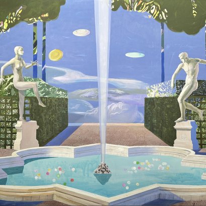 Morning in the Summer Garden. Acrylic on canvas. 90х120 сm.